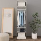 vidaXL Armario de madera contrachapada blanco brillante 50x50x200 cm vidaXL Armario de madera contrachapada blanco brillante 50x50x200 cm