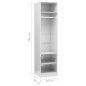 vidaXL Armario de madera contrachapada blanco brillante 50x50x200 cm vidaXL Armario de madera contrachapada blanco brillante 50x50x200 cm