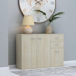vidaXL Aparador madera contrachapada roble Sonoma 105x30x75 cm