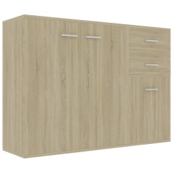 vidaXL Aparador madera contrachapada roble Sonoma 105x30x75 cm