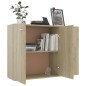 vidaXL Aparador madera contrachapada roble Sonoma 105x30x75 cm vidaXL Aparador madera contrachapada roble Sonoma 105x30x75 cm