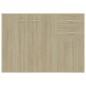 vidaXL Aparador madera contrachapada roble Sonoma 105x30x75 cm vidaXL Aparador madera contrachapada roble Sonoma 105x30x75 cm