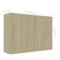 vidaXL Aparador madera contrachapada roble Sonoma 105x30x75 cm vidaXL Aparador madera contrachapada roble Sonoma 105x30x75 cm