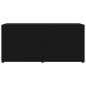 vidaXL Mueble para TV madera contrachapada negro 80x34x36 cm