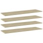 vidaXL Estante estantería 4uds contrachapada roble Sonoma 100x30x1,5cm vidaXL Estante estantería 4uds contrachapada roble Sonoma 100x30x1,5cm