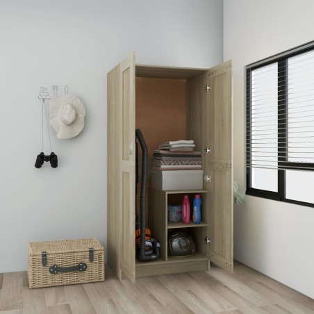 vidaXL Armario de madera contrachapada color roble 82,5x51,5x180 cm