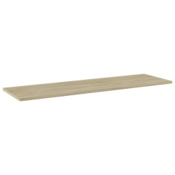 vidaXL Estante estantería 4uds contrachapada roble Sonoma 100x30x1,5cm