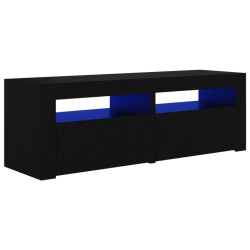 vidaXL Mueble de TV con luces LED negro 120x35x40 cm