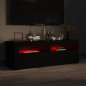 vidaXL Mueble de TV con luces LED negro 120x35x40 cm vidaXL Mueble de TV con luces LED negro 120x35x40 cm