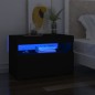 vidaXL Muebles de TV con luces LED 2 uds negro 60x35x40 cm