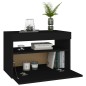 vidaXL Muebles de TV con luces LED 2 uds negro 60x35x40 cm