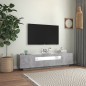 vidaXL Mueble de TV con luces LED gris hormigón 160x35x40 cm vidaXL Mueble de TV con luces LED gris hormigón 160x35x40 cm