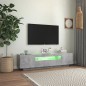 vidaXL Mueble de TV con luces LED gris hormigón 160x35x40 cm vidaXL Mueble de TV con luces LED gris hormigón 160x35x40 cm