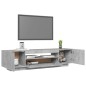 vidaXL Mueble de TV con luces LED gris hormigón 160x35x40 cm vidaXL Mueble de TV con luces LED gris hormigón 160x35x40 cm