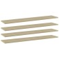 vidaXL Estante estantería 4uds contrachapada roble Sonoma 100x20x1,5cm