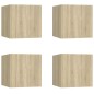 vidaXL Muebles de salón de pared 4 uds roble Sonoma 30,5x30x30 cm vidaXL Muebles de salón de pared 4 uds roble Sonoma 30,5x30x30 cm