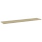 vidaXL Estante estantería 4uds contrachapada roble Sonoma 100x20x1,5cm