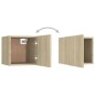 vidaXL Muebles de salón de pared 4 uds roble Sonoma 30,5x30x30 cm vidaXL Muebles de salón de pared 4 uds roble Sonoma 30,5x30x30 cm