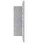 vidaXL Armario espejo baño luz LED acrílico gris hormigón 60x12x45 cm