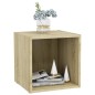 vidaXL Mueble para TV madera contrachapada roble Sonoma 37x35x37 cm vidaXL Mueble para TV madera contrachapada roble Sonoma 37x35x37 cm