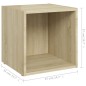 vidaXL Mueble para TV madera contrachapada roble Sonoma 37x35x37 cm vidaXL Mueble para TV madera contrachapada roble Sonoma 37x35x37 cm