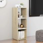 vidaXL Mueble para TV madera contrachapada blanco y roble 107x35x37 cm