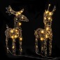 vidaXL Renos de Navidad 4 unidades ratán 240 LEDs blanco cálido vidaXL Renos de Navidad 4 unidades ratán 240 LEDs blanco cálido