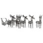 vidaXL Renos y trineos de Navidad ratán 320 LEDs blanco cálido vidaXL Renos y trineos de Navidad ratán 320 LEDs blanco cálido