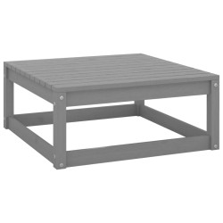 vidaXL Taburetes de jardín con cojines madera maciza de pino gris