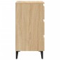 vidaXL Mesita de noche y patas de metal roble Sonoma 40x35x69 cm vidaXL Mesita de noche y patas de metal roble Sonoma 40x35x69 cm