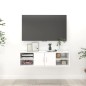 vidaXL Estantería de pared madera contrachapada blanco 102x30x29 cm