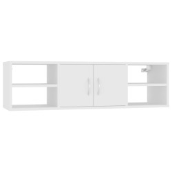vidaXL Estantería de pared madera contrachapada blanco 102x30x29 cm