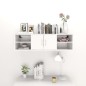 vidaXL Estantería de pared madera contrachapada blanco 102x30x29 cm