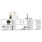 vidaXL Estantería de pared madera contrachapada blanco 102x30x29 cm