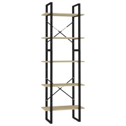 vidaXL Estantería 5 niveles madera de ingeniería Sonoma 60x30x175 cm