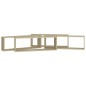 vidaXL Estante cubo pared 4uds contrachapado roble Sonoma 80x15x26,5cm vidaXL Estante cubo pared 4uds contrachapado roble Sonoma 80x15x26,5cm