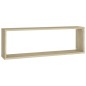 vidaXL Estante cubo pared 4uds contrachapado roble Sonoma 80x15x26,5cm vidaXL Estante cubo pared 4uds contrachapado roble Sonoma 80x15x26,5cm