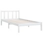vidaXL Estructura de cama madera maciza de pino blanco 75x190 cm vidaXL Estructura de cama madera maciza de pino blanco 75x190 cm