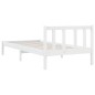 vidaXL Estructura de cama madera maciza de pino blanco 75x190 cm vidaXL Estructura de cama madera maciza de pino blanco 75x190 cm