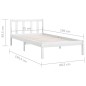 vidaXL Estructura de cama madera maciza de pino blanco 75x190 cm vidaXL Estructura de cama madera maciza de pino blanco 75x190 cm
