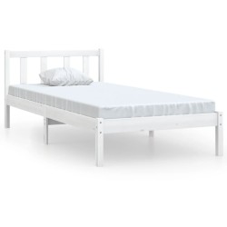 vidaXL Estructura de cama madera maciza de pino individual 90x190 cm