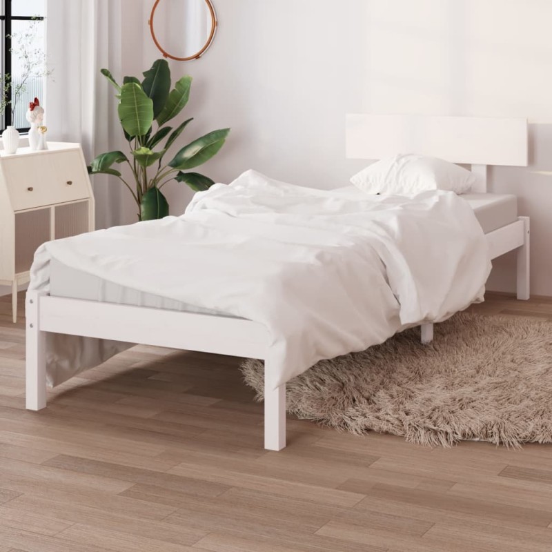 vidaXL Estructura de cama madera maciza de pino 90x200 cm vidaXL Estructura de cama madera maciza de pino 90x200 cm