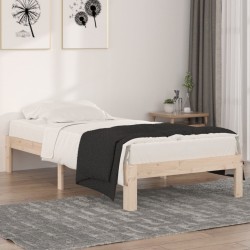 vidaXL Estructura de cama madera maciza 90x190 cm