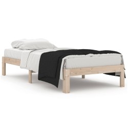 vidaXL Estructura de cama madera maciza 90x190 cm