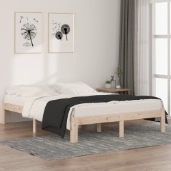 vidaXL Estructura de cama de madera maciza de pino 140x190 cm