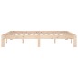 vidaXL Estructura de cama de madera maciza de pino 140x190 cm vidaXL Estructura de cama de madera maciza de pino 140x190 cm