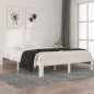 vidaXL Estructura de cama madera maciza de pino blanca 140x200 cm vidaXL Estructura de cama madera maciza de pino blanca 140x200 cm
