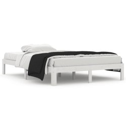 vidaXL Estructura de cama madera maciza de pino blanca 140x200 cm