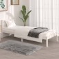 vidaXL Estructura de cama madera maciza de pino blanco 75x190 cm vidaXL Estructura de cama madera maciza de pino blanco 75x190 cm