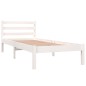 vidaXL Estructura de cama madera maciza de pino blanco 75x190 cm vidaXL Estructura de cama madera maciza de pino blanco 75x190 cm